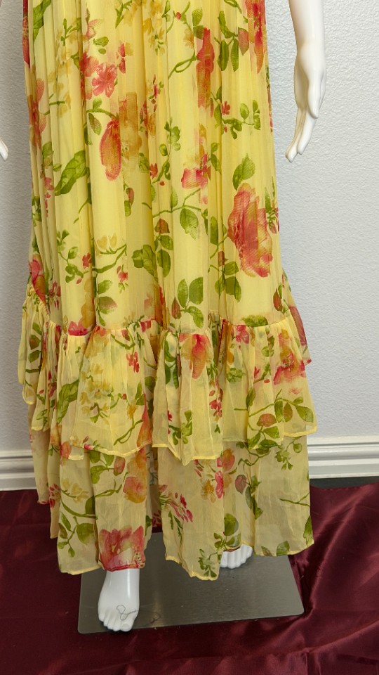 Emerald Garden Floral Frocks - Creamy Yellow (Size - M)